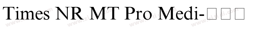Times NR MT Pro Medi字体转换